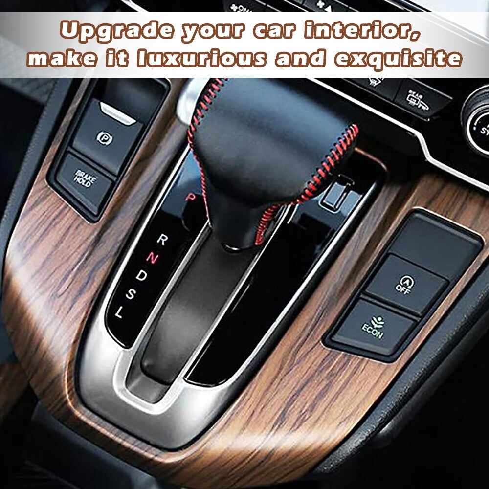 Gear Shift Box Cover Panel Peach Wood Grain Color Trim Cover for Honda CRV 17-22