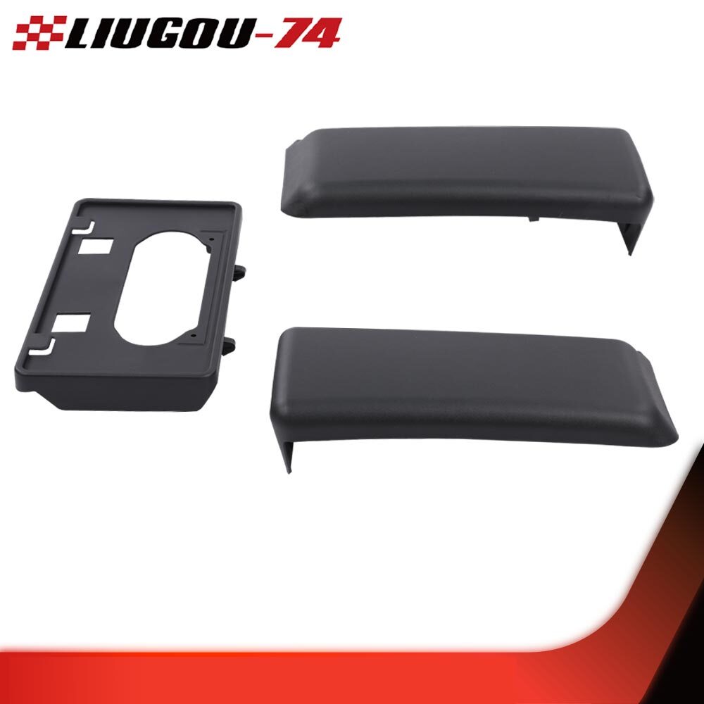 Front Bumper License Plate Bracket + Guard Cover Fits 2009 - 2014 for F150 - v