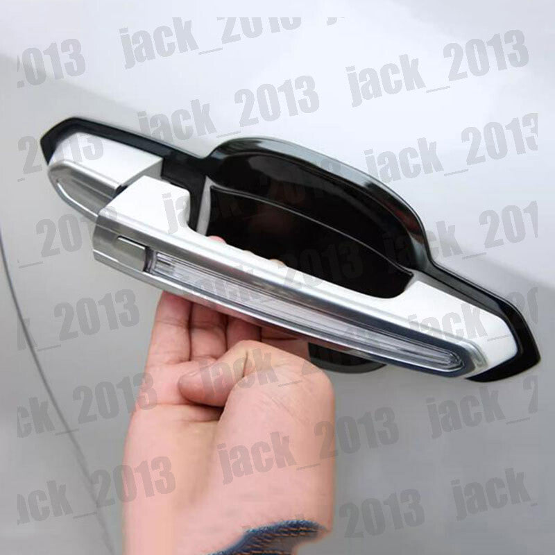 Black Stainless Door Handle Grand Bowl Cover Trim for Cadillac XT4 2018-2023