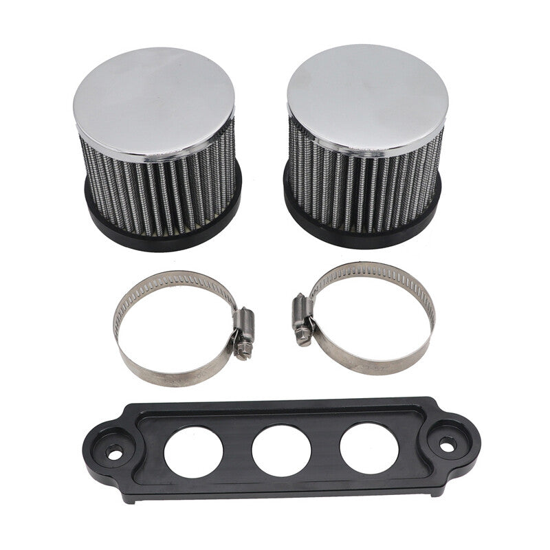 4-port aluminum alloy oil tank separator filter black - n