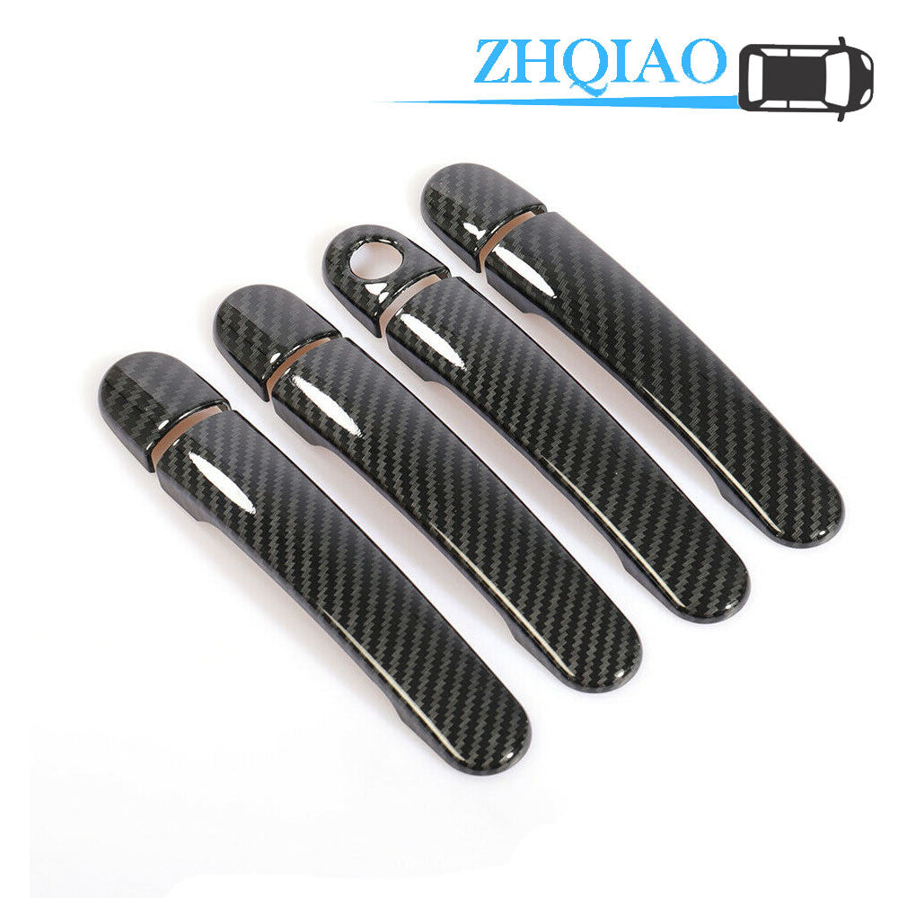 Carbon Fiber Exterior Door Handle Cover Trim Fits for VW Lavida 2008-2010