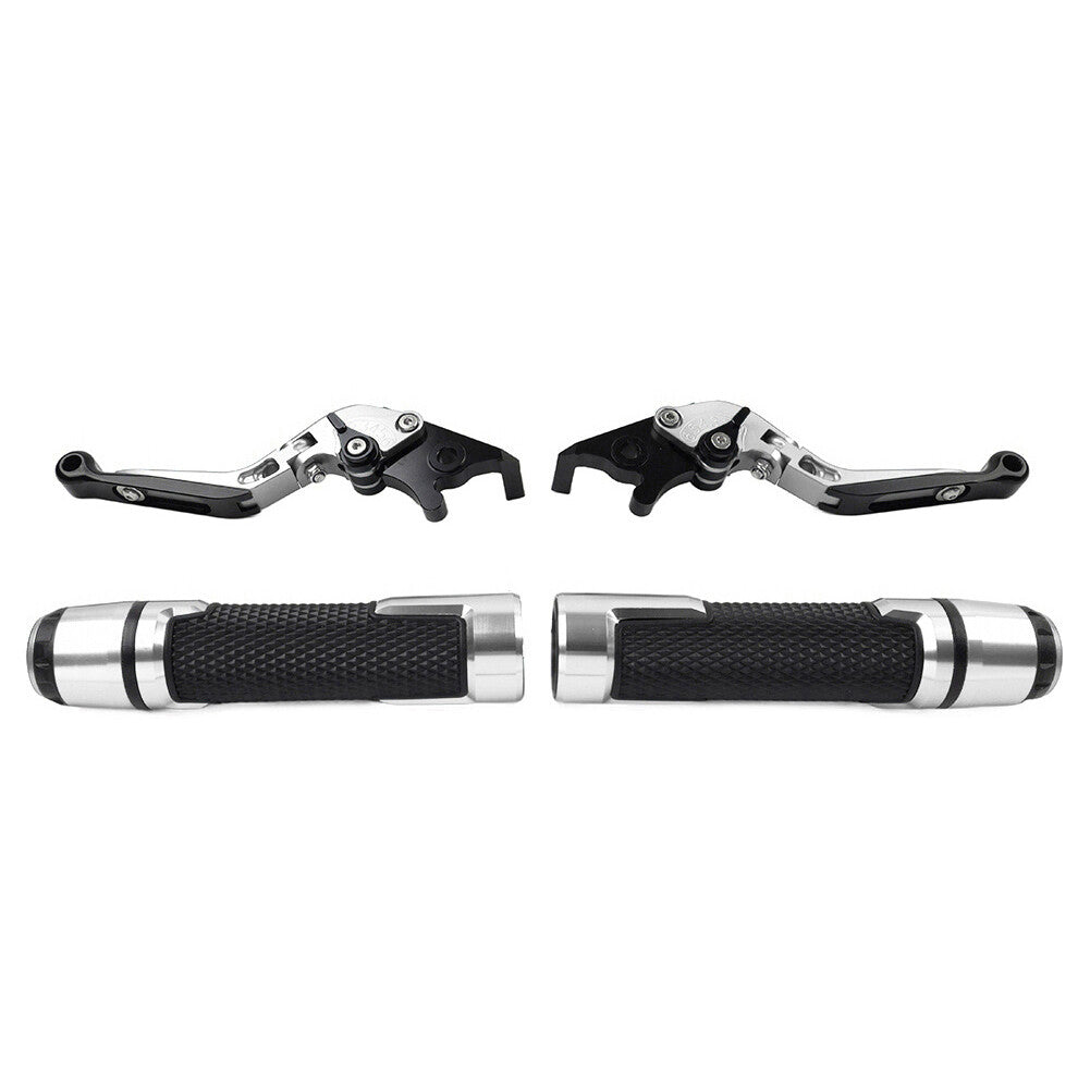 Set Folding Extendable Brake Clutch Lever Handlebar Grip for Kawasaki 650R