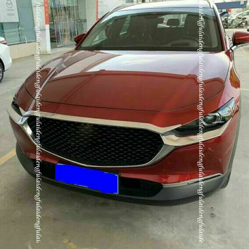 for Mazda CX-30 2020-22 Silver ABS Front Grill Grille Engine Hood Molding Strip