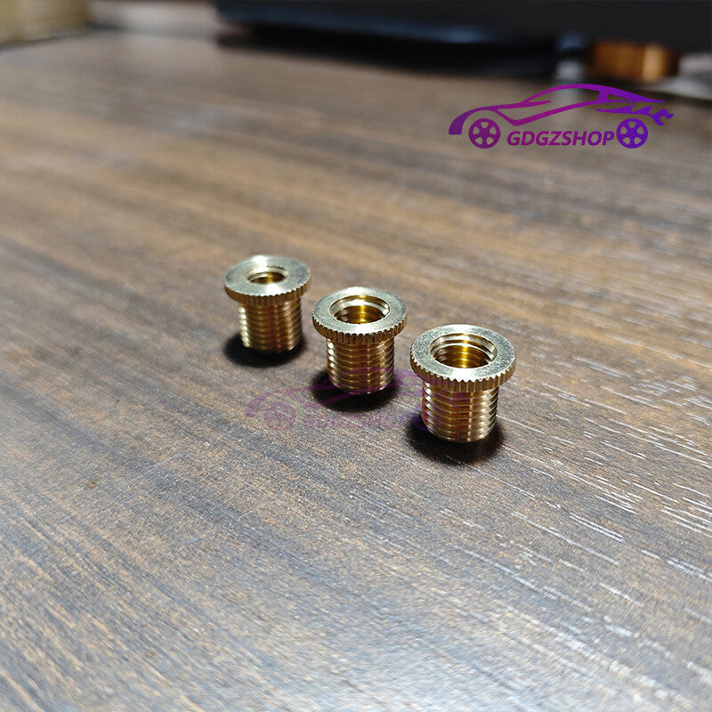 3pcs Copper Gear Shift Knob Thread Adapter Screw Insert M8X1.25 M10X1.25 M10X1.5 Q