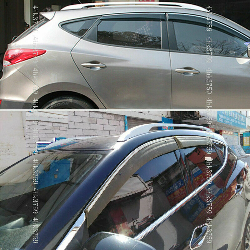 Silver Top Roof Side Rails Rack Cargo Luggage Accessories for Tucson IX35 12-15