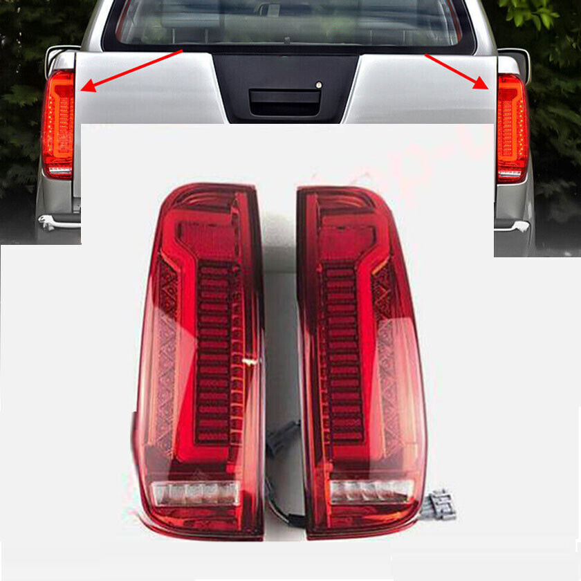 for Nissan Frontier 2005-2021 RED LED Rear Brake Tail Lights Lamps 1Pair 2Pcs