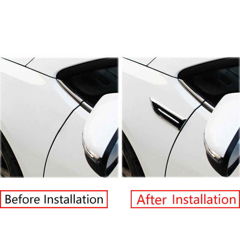 for Kia Forte K3 14-2018 ABS Bright Black Front Side Vent Fender Cover Trim 2X
