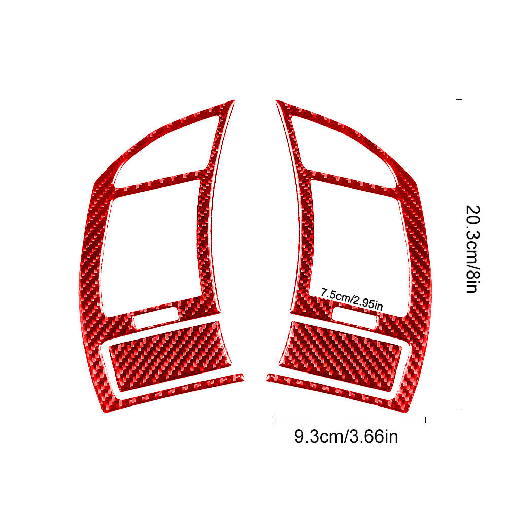 4-Piece Red Carbon Fiber Inner Vent Socket Cover Trim for BMW Z4 E85