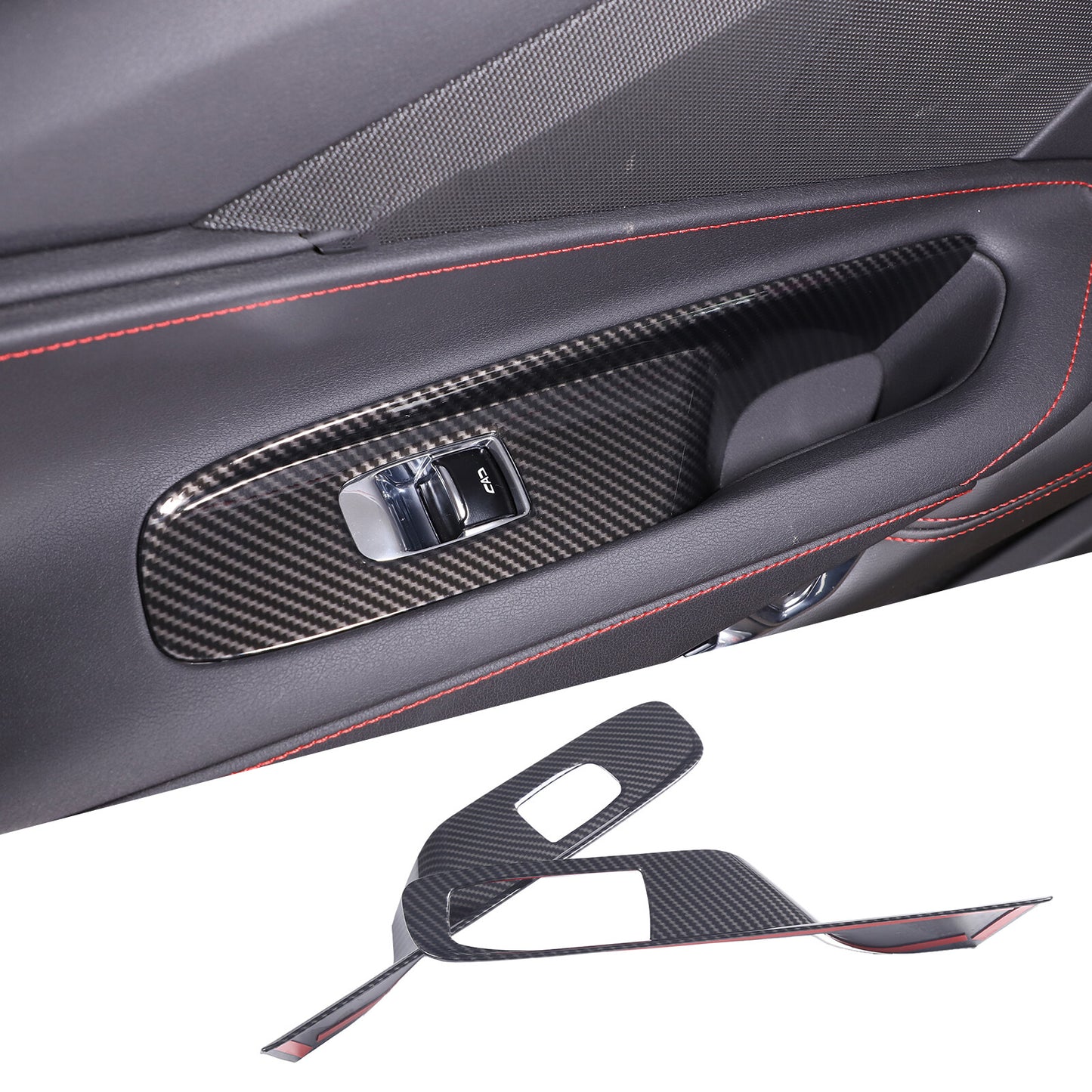 4-Pack ABS Carbon Fiber Exterior Door Handle Cover Trim for Tundra 2022-2023- v