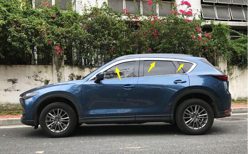 for Mazda CX-5 2017-2024 silver Window Wind Visors Sun Rain Guard Vent Deflector