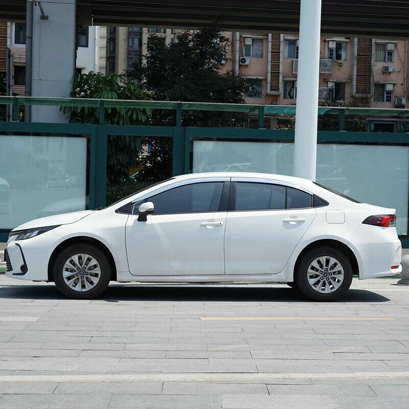 Chrome Window Vent Visor Sun Rain Deflector Guard for Toyota for Corolla Sedan 19-23