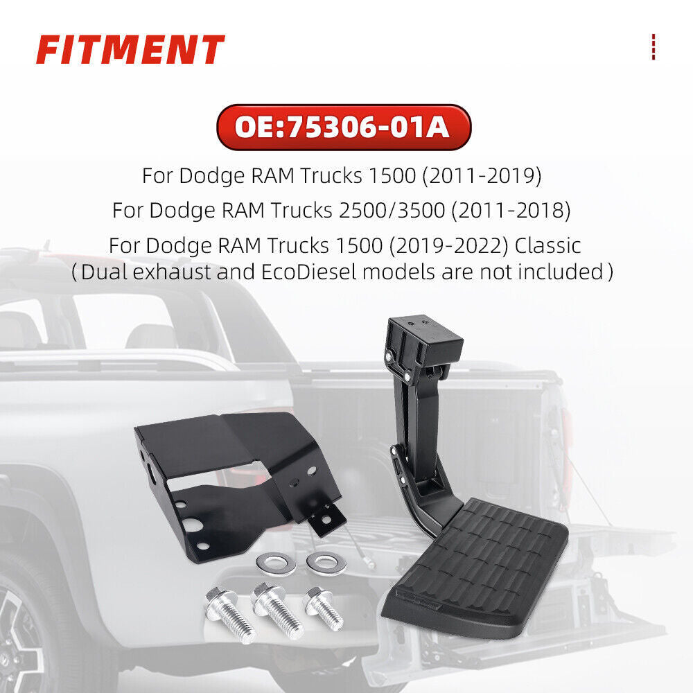 Rear Bedstep Retractable Bumper Truck Tailgate Step for Dodge for Ram 1500 2500 3500