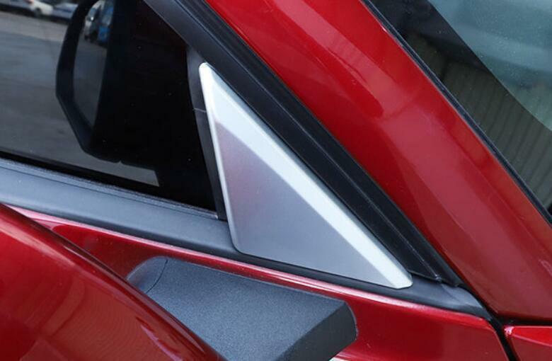 for Ford for Mustang 2015-2022 Paint Silver Front Triangle A Pillar Cover Trim 2PCS