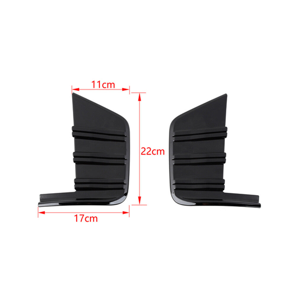 for Chevrolet Silverado 1500 2019+ Front Bumper Side Panel Decor Cover ABS Black