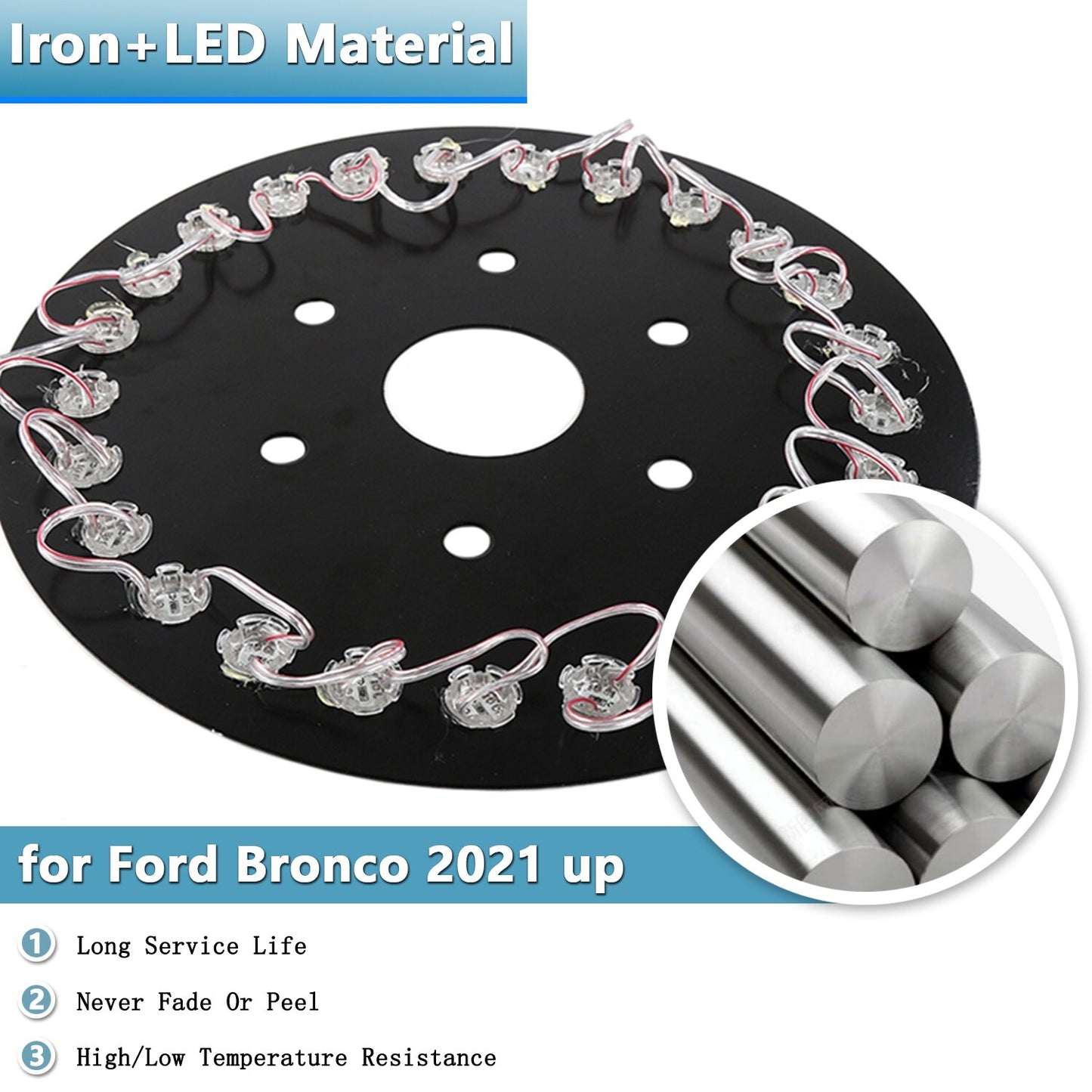 Rear Spare Tire Brake Warning Lamp LED Light for Ford Bronco 2021 2022 2023 2024