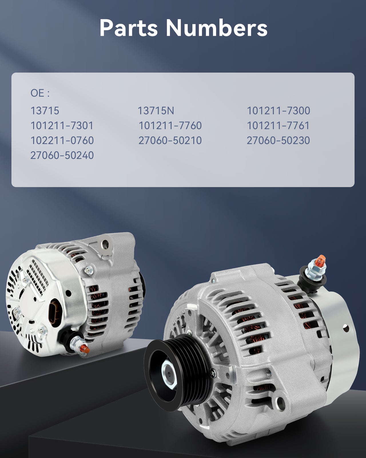 Silver Alternator 13715 for 1998-2000 for Lexus SC400 for Lexus LS400 for Lexus GS400