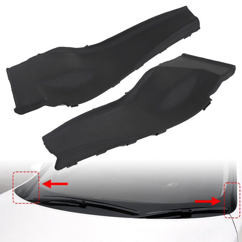 2x Windshield Wiper Side Cowl Extension Cover Trim For 13-15 for Nissan Altima SEDAN