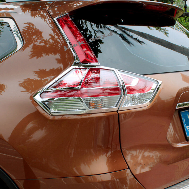 Chrome ABS Rear Tail Light Lamp Cover Trim for 2014 15 2016 for Nissan X-Trail Rogue
