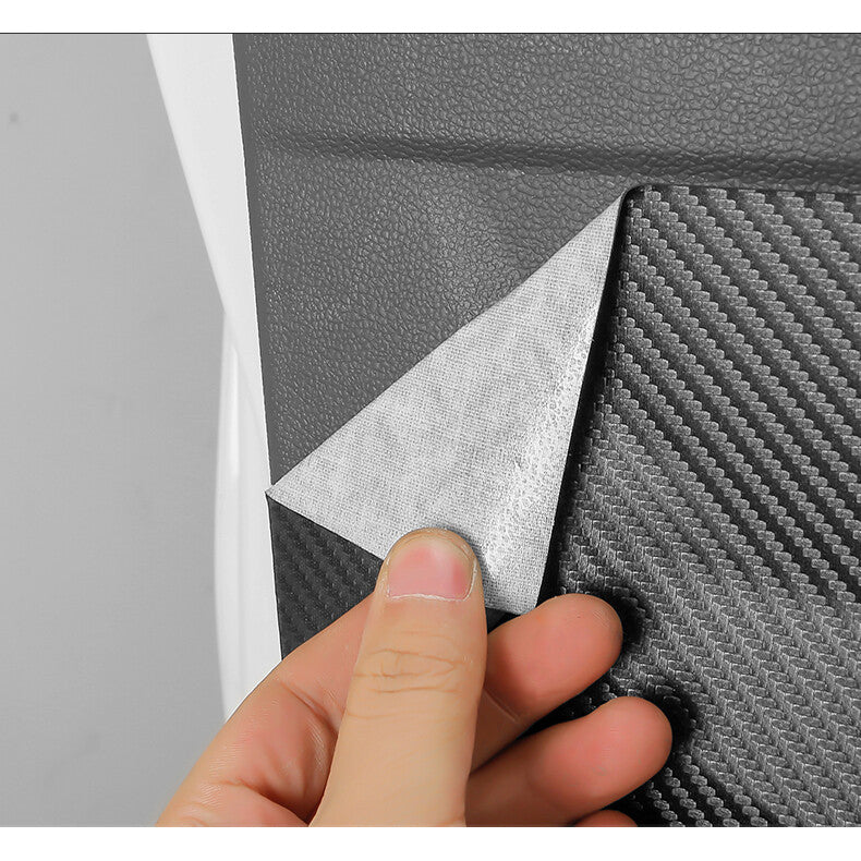 for Volvo S90 2017-2023 Carbon Fiber Leather Car Door Anti-Kick Panel Guard trim