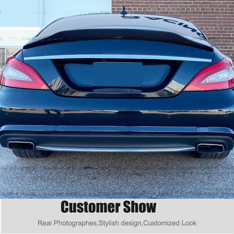 True carbon fiber trunk boiler wing suitable for Mercedes-Benz W218 CLS400 CLS500 CLS63 AMG S 12UP