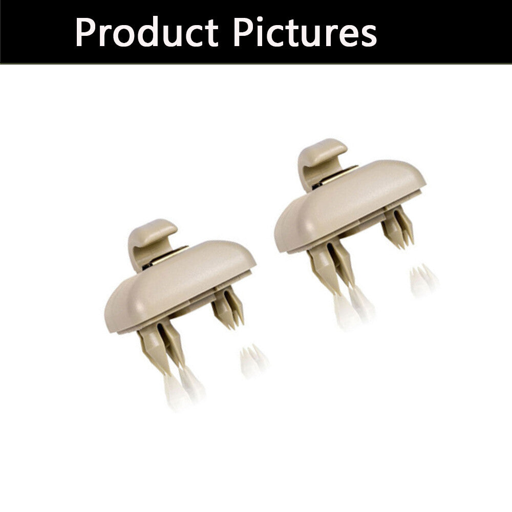 2Pcs for Audi A1 A3 A4 A5 Q3 Q5 S3 S4 S5 TT Sun Visor Clip Hook 8U0857562A Beige