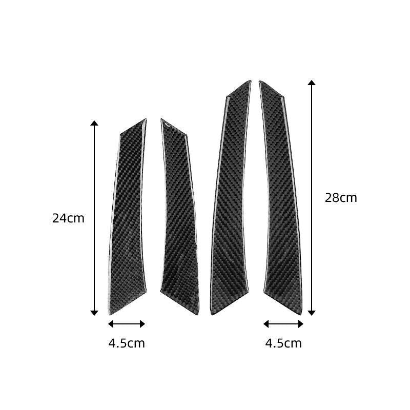 4X Carbon Fiber Inner Door Handle Pull Panel Cover Trim Fit for for Mazda 3 10-13 v