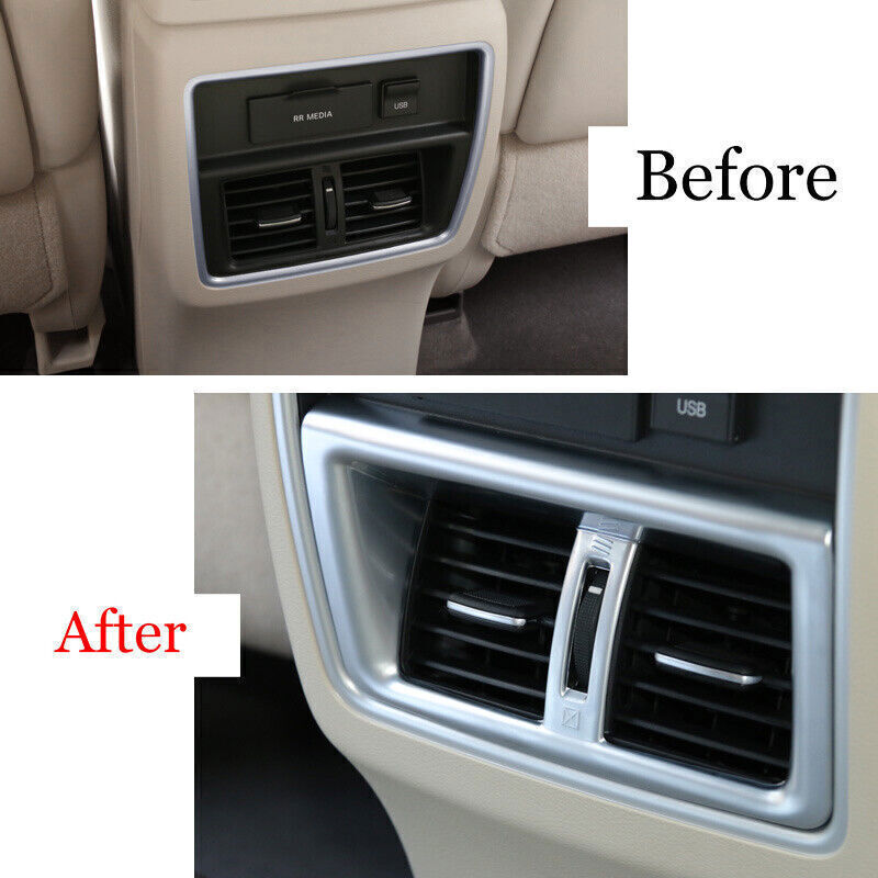 Rear Air Outlet Vent Frame Trim Inner Fit for Nissan Murano 2015-21 Silver Matte