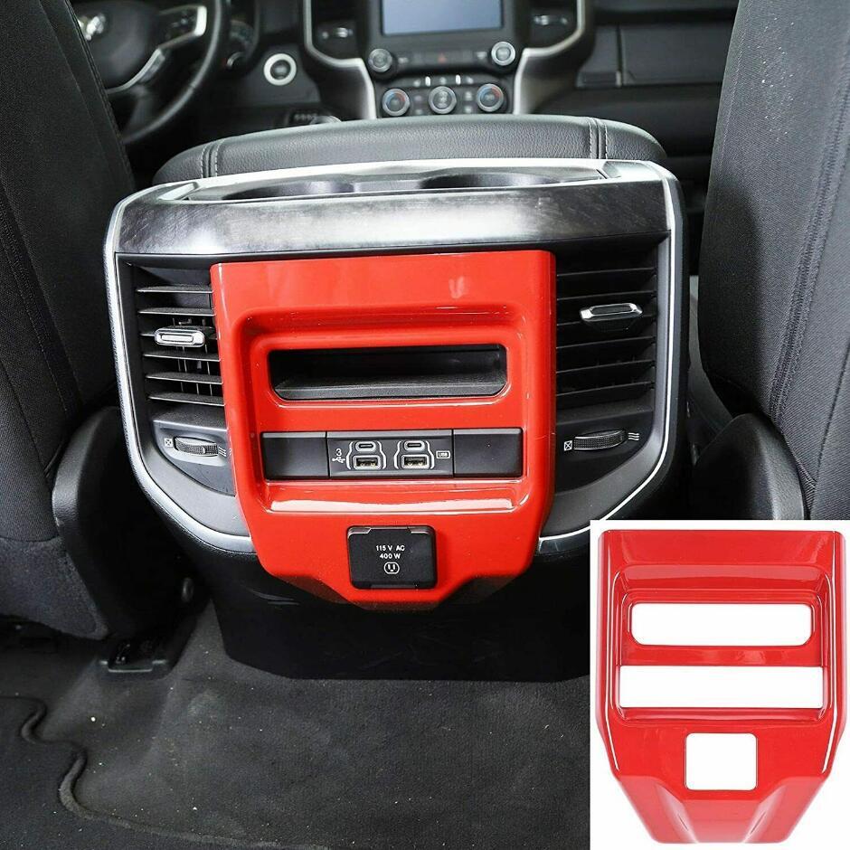 for Dodge for RAM 3500 2019-2022 ABS Red Rear Air Vent Cover Trim Panel Accessories v