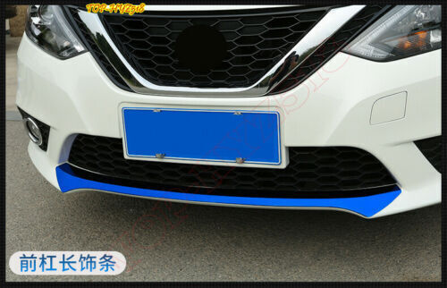 3x for Nissan Sentra 2020-23 Steel Blue Front bumper protection Guard cover Trim