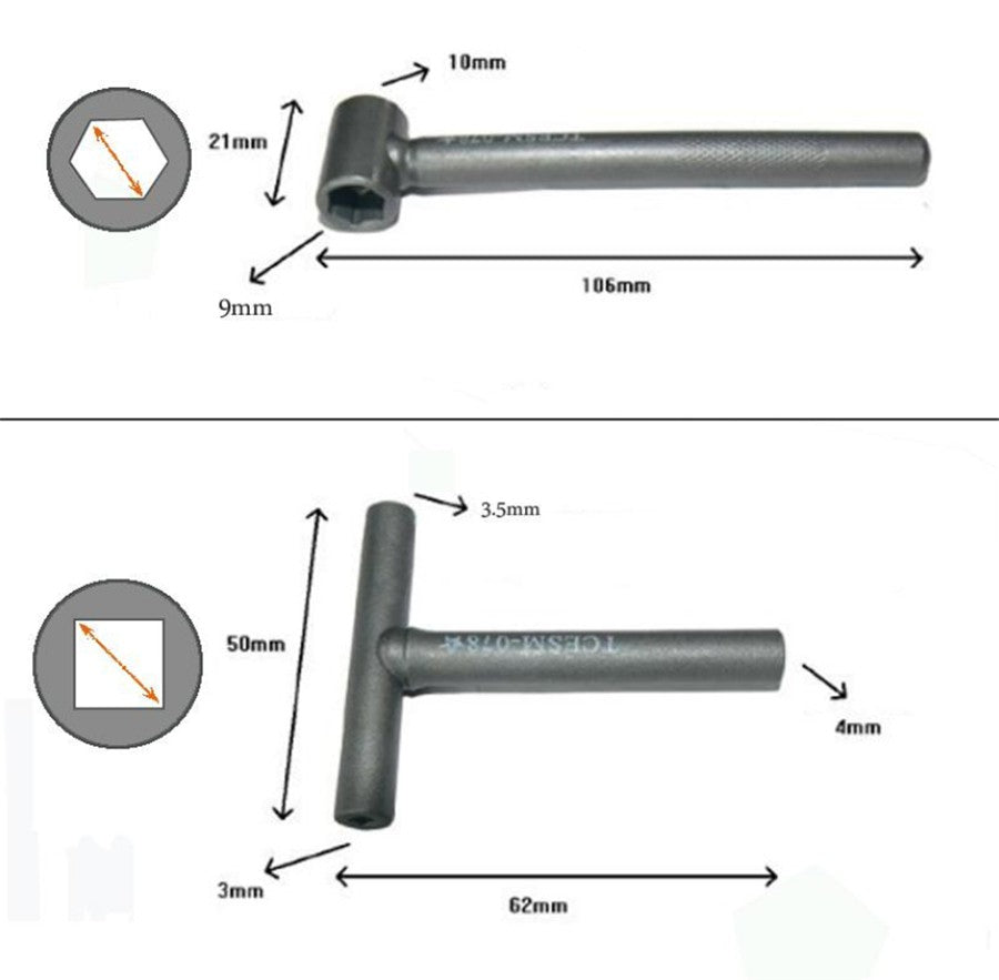 3x New Motorcycle Engine Valve Screw Adjusting Spanner Tool For GY6 50 to 150cc Q