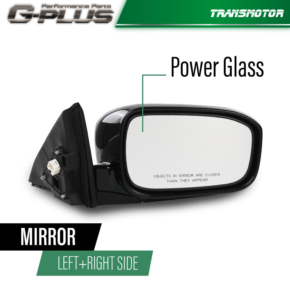 Fits 2003 - 2007 for Honda Accord Manual Folding Power Mirrors Driver and Passenger - v