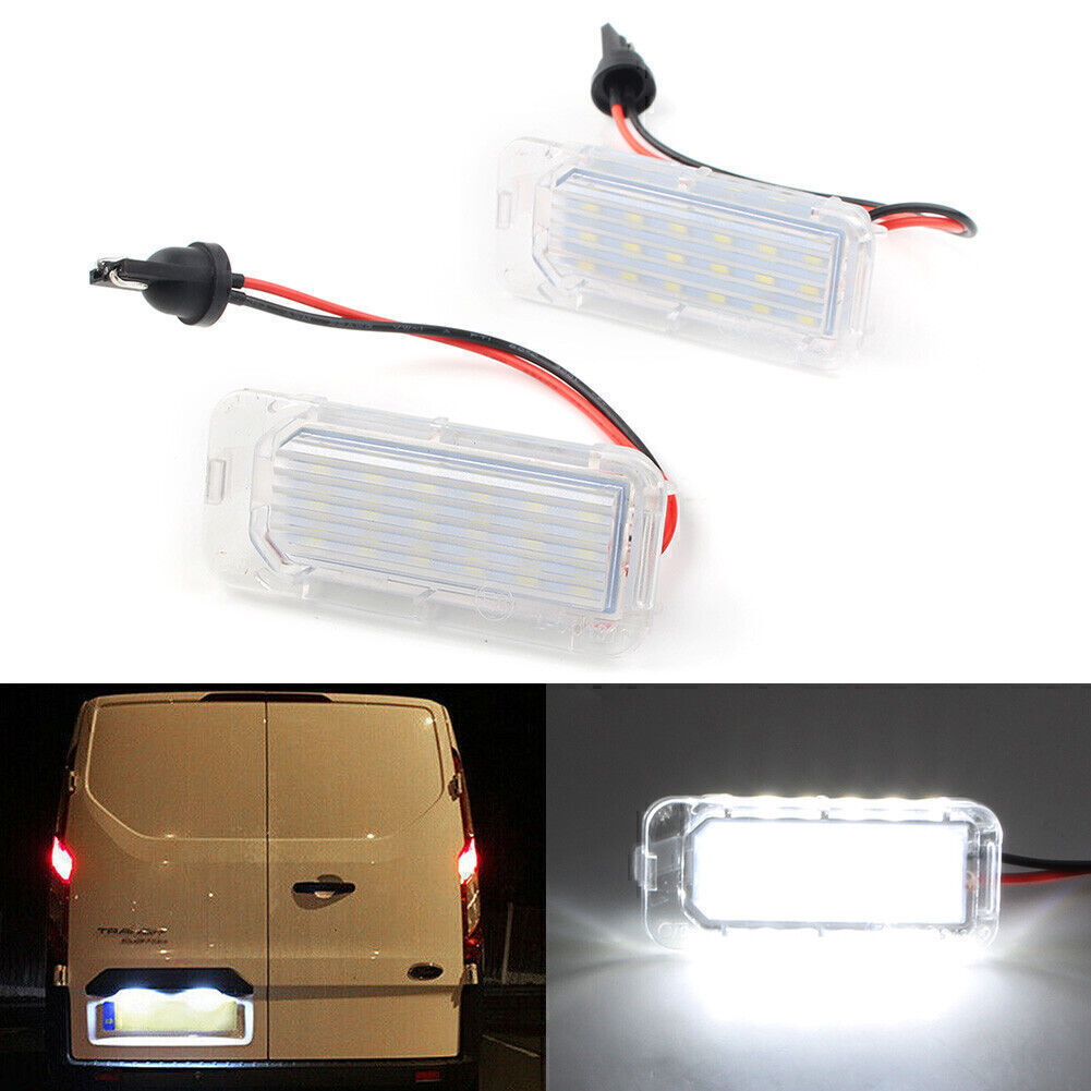 2Pcs SMD 18 LED License Plate Light for Ford Fiesta Focus C-Max Kuga Mondeo XF