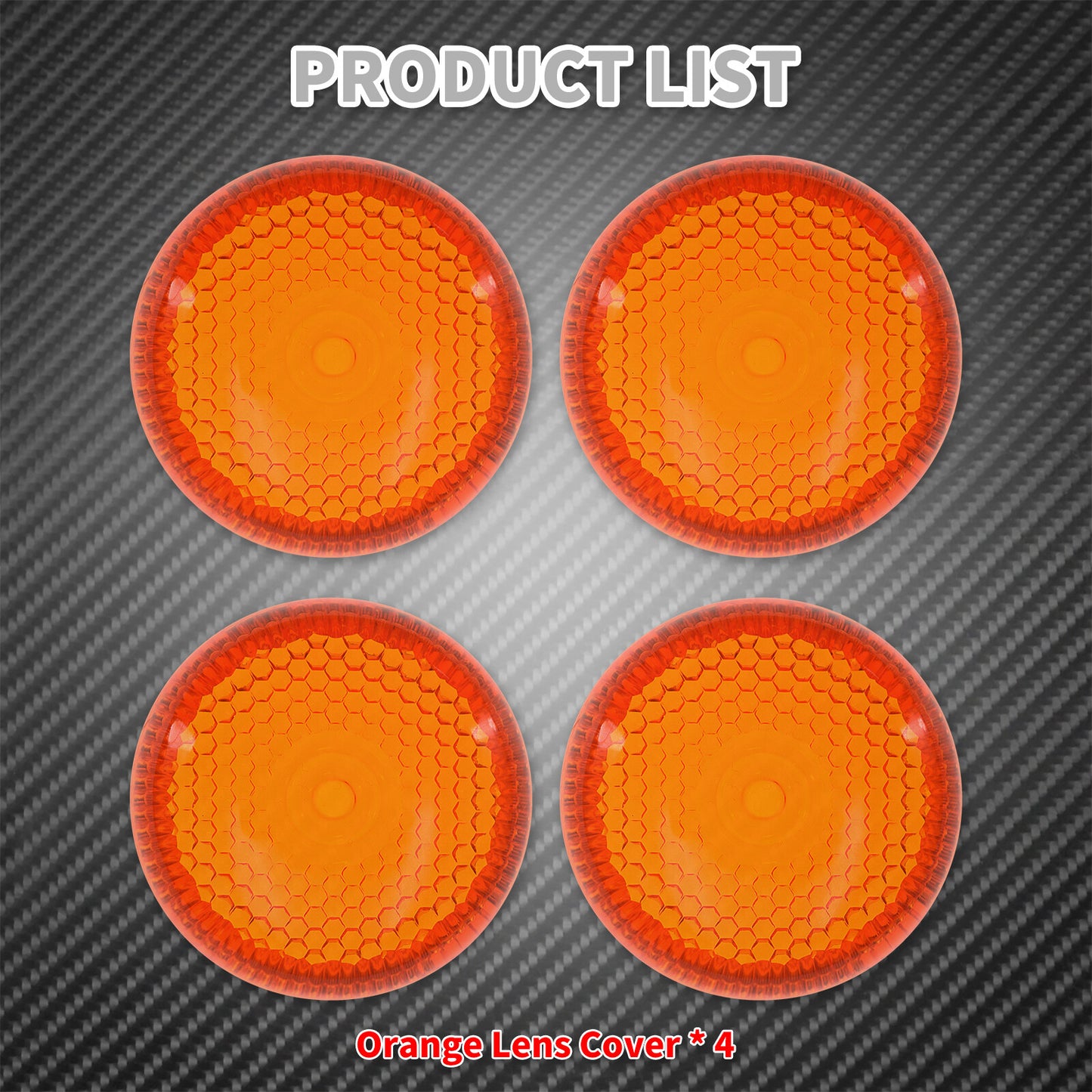 4 Amber Bullet Turn Signals Light Lens Cover Fit for Harley Dyna Softail Touring