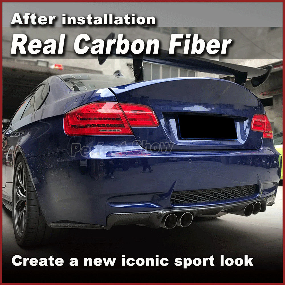 for BMW 3 Series E92 E93 M3 2008-13 REAL CARBON Rear Bumper Diffuser Bar Spoiler