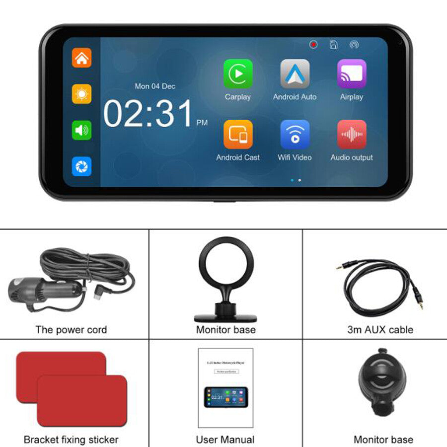 6.25-inch DVR with CarPlay, Android Auto, AirPlay, BT Projection Screen and Built-in Camera n