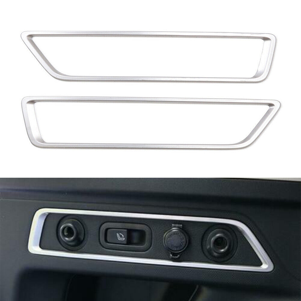 2-Piece Car Rear Trunk Switch Button Cover Trim for Subaru Forester SK 2019 2020