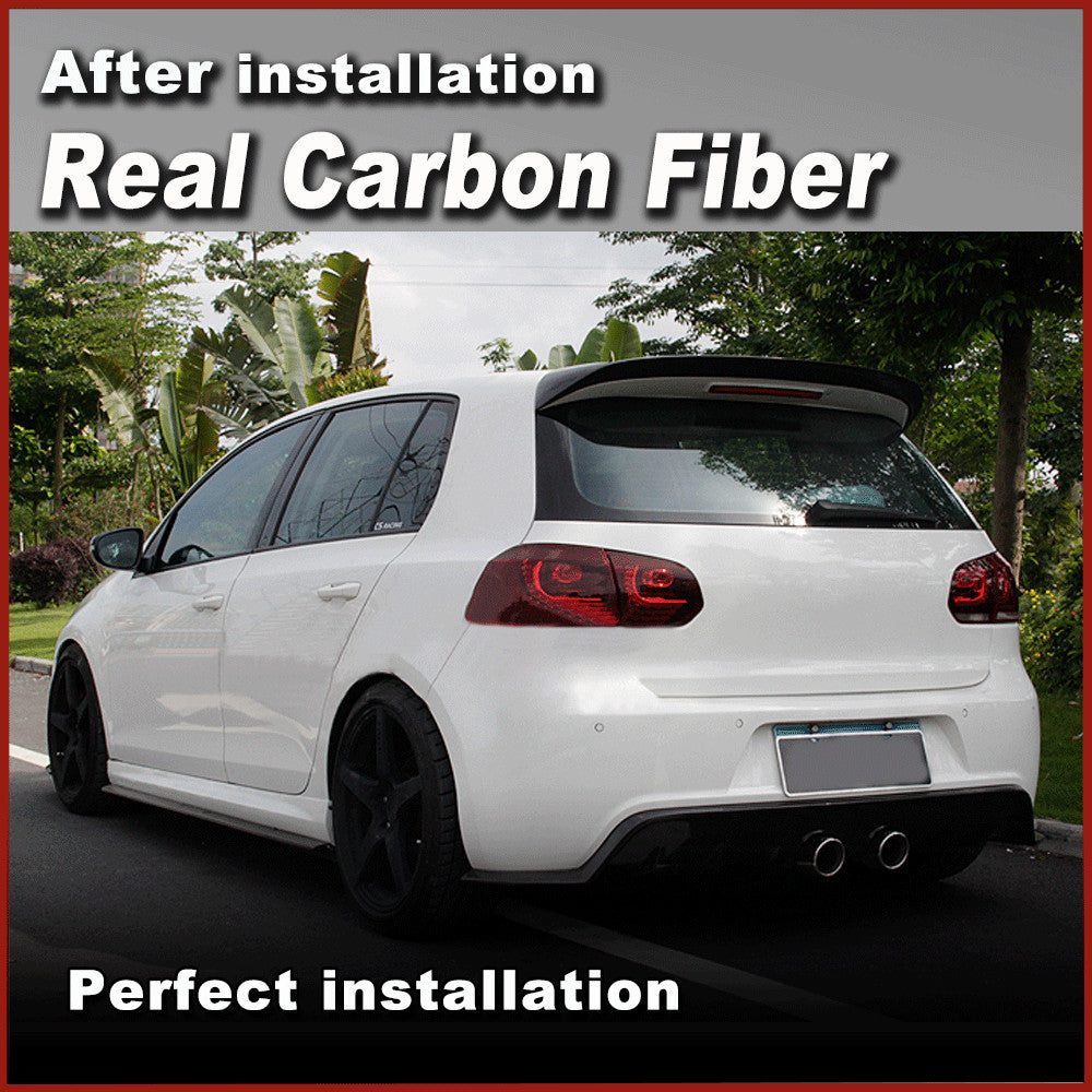 REAL CARBON Side Skirts Spoiler Lip Splitter Fit for VW for Golf 6 VI MK6 R20 10-13