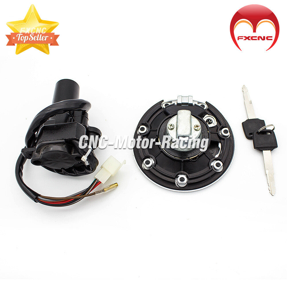 Suitable for Kawasaki CNC fuel filler cap ignition switch for seat key set locks ZX7R ZX9R ZXR400