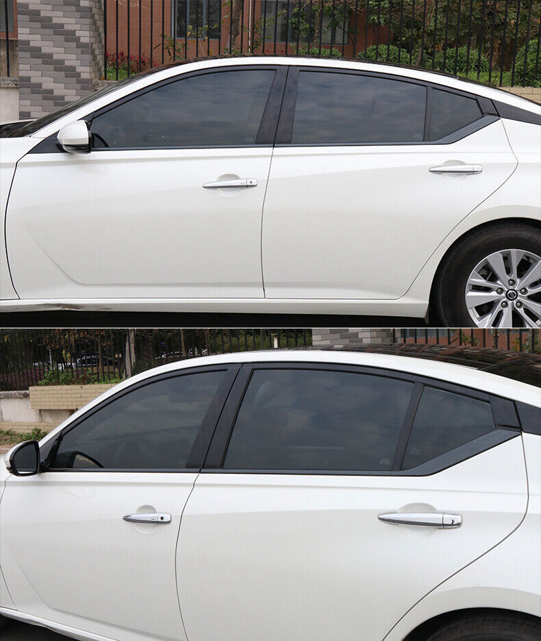 for Nissan Altima 2019-2024 Black Stainless Window Bottom Trim Strip Cover 6Pcs