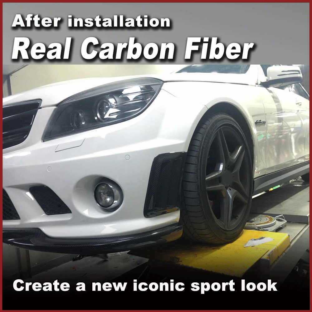 for Mercedes-Benz W204 C63 REAL Carbon Front Bumper Side Vent Fender Cover