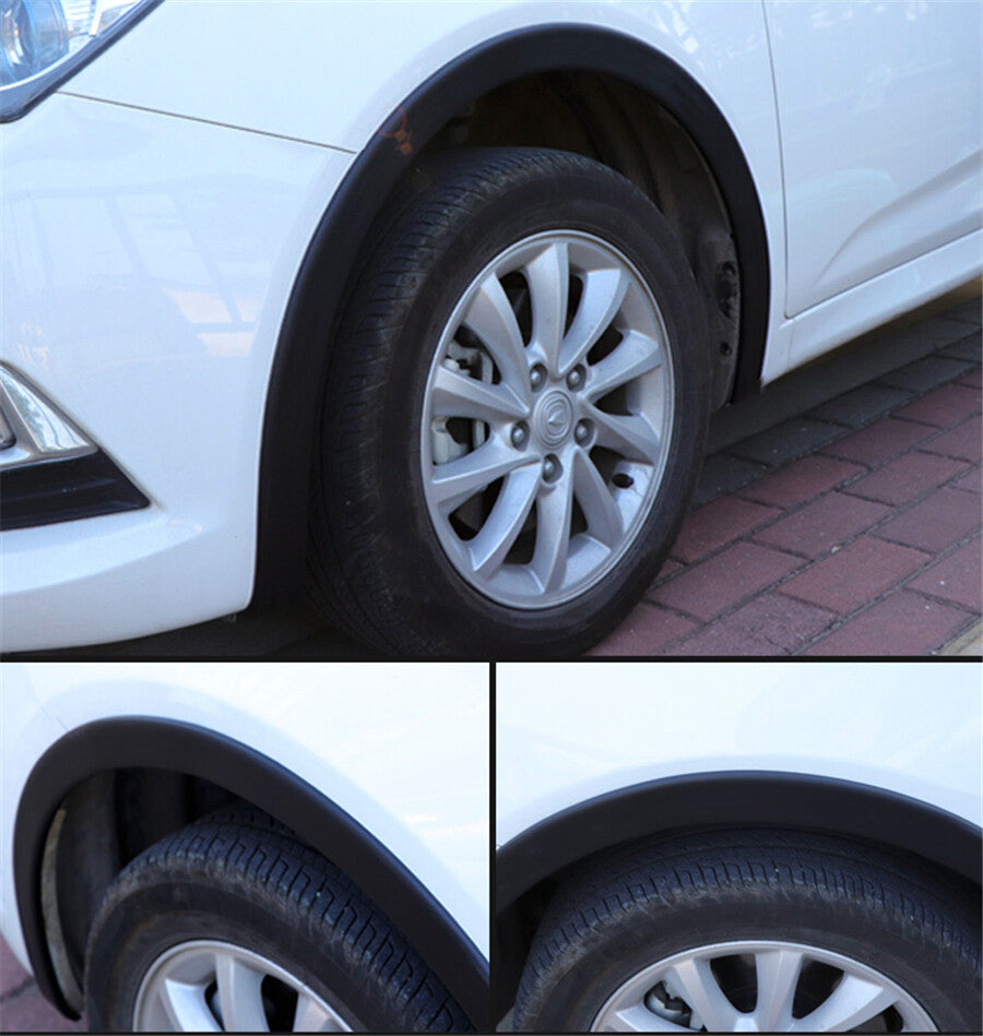 2x Fender Flares Car Wheel Eyebrow Arch Extension Protector Moulding Trim Strip