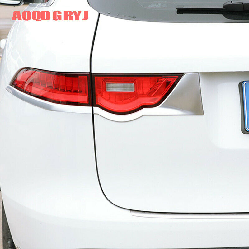 for Jaguar F-PACE 2016-2020 Chrome Rear Tail Light Lamp Eyebrow Cover Strip Trim