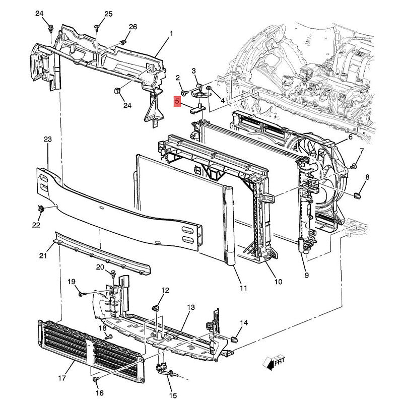 For 2016-2023 Malibu 17-19 LaCrosse Radiator Support Brackets Upper or Lower