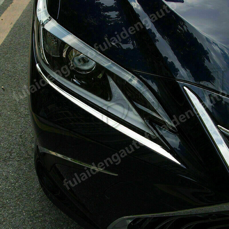 for Lexus ES350/300h 2019-2022 Stainless Front Headlight Eyebrows Eyelids Decor