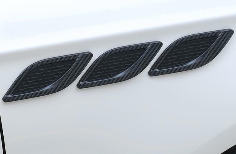 6P Fender Side Air Outlet Carbon Fiber Cover Trim for Ford Mondeo Fusion 13-2022