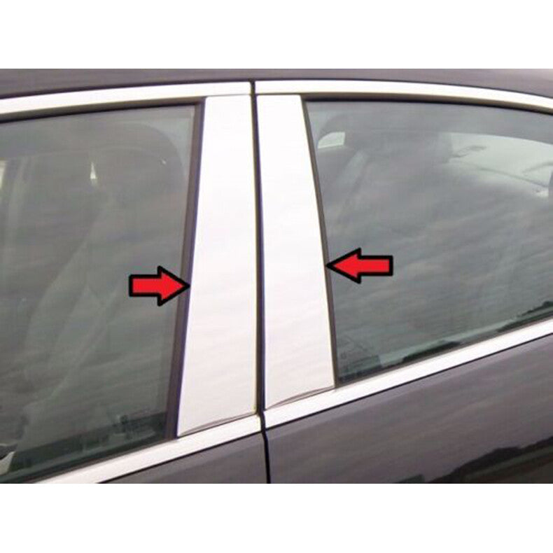 Chrome Pillar Posts for Hyundai Sonata 15-19 6pc Set Door Trim Mirror Cover Kit