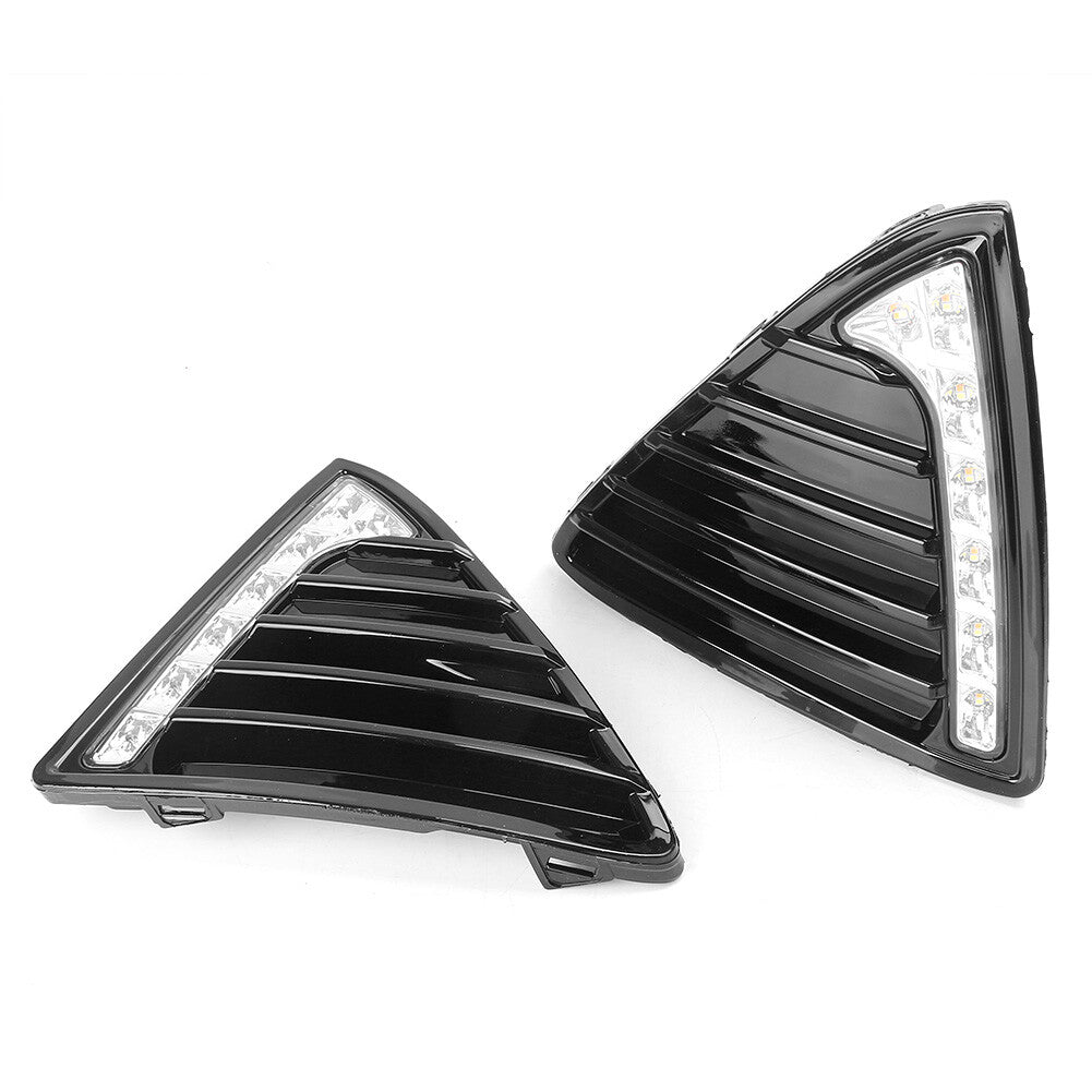 for ford Focus 2012- 2014 w/ Turn Signal Lights DRL LED Daytime Running Light Q