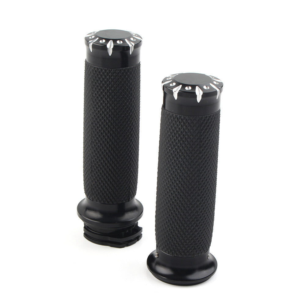 Fit for Harley Touring Sportster Dyna Softail VRSC 1 Black Handlebar Hand Grips