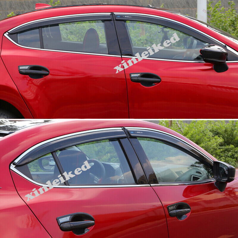 for Mazda 3 Axela Sedan 2014-18 Window Wind Visors Sun Rain Guard Vent Deflector