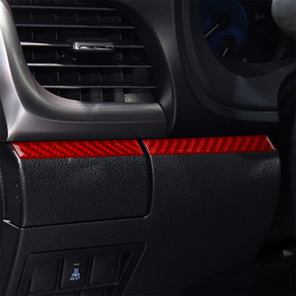 For Toyot@ Hilux Revo 2015-21 Red Carbon Dashboard Central Control Panel Cover¡Á5
